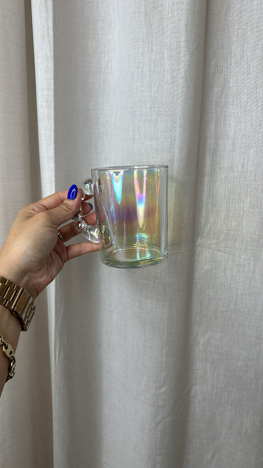 Rainbow clear coffee mug